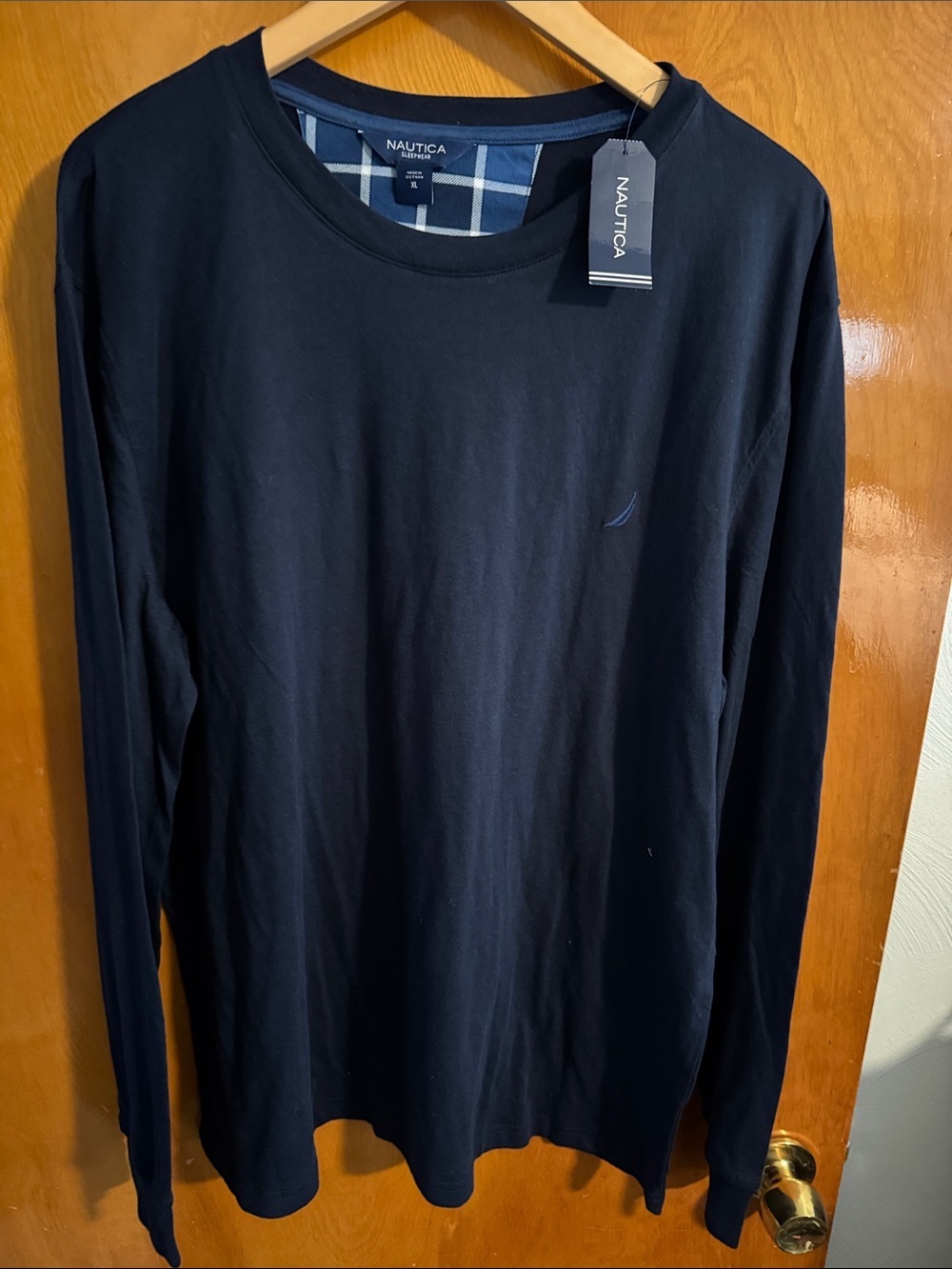 Nautica Tshirt Mens XL Navy Long Sleeve Pajama